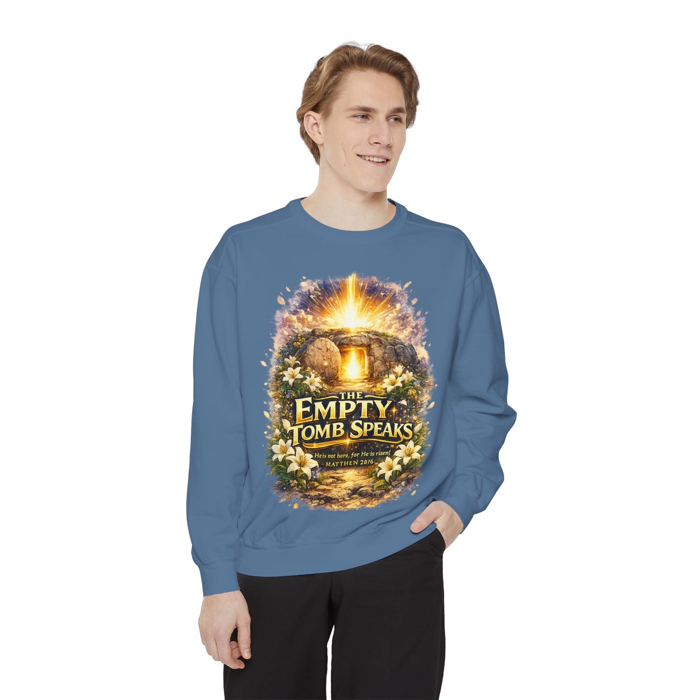 Empty Tomb Speaks Sweatshirt — Christian Easter Religious Crewneck