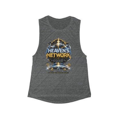 Tank Top — Women's Spiritual Music Festival Muscle Tank -Heaven's Network Graphic