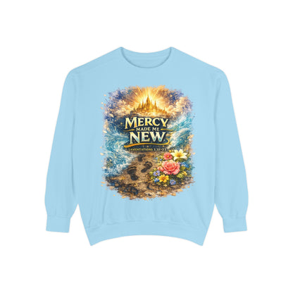 Mercy Made Me New Sweatshirt — Christian Inspirational Crewneck