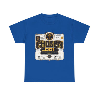 Chosen .001 Graphic Tee — Faith-Inspired Vintage Tech Design