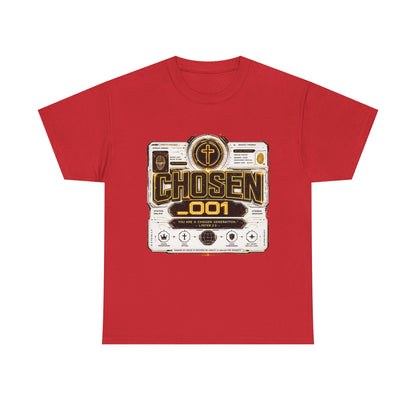 Chosen .001 Graphic Tee — Faith-Inspired Vintage Tech Design