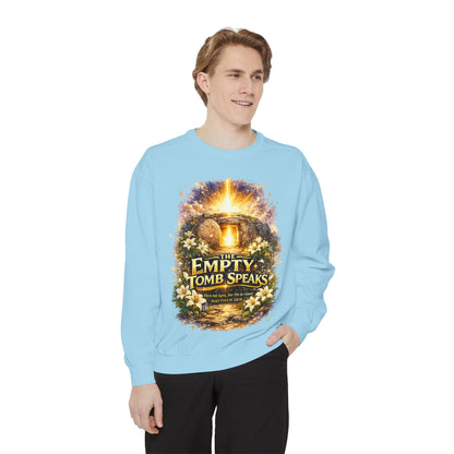Empty Tomb Speaks Sweatshirt — Christian Easter Religious Crewneck