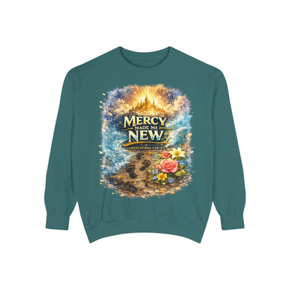 Mercy Made Me New Sweatshirt — Christian Inspirational Crewneck