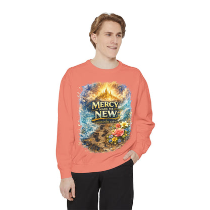 Mercy Made Me New Sweatshirt — Christian Inspirational Crewneck