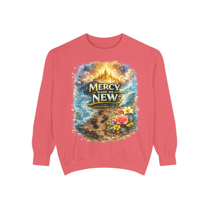 Mercy Made Me New Sweatshirt — Christian Inspirational Crewneck