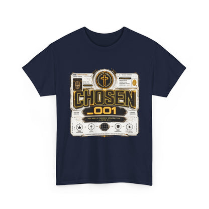 Chosen .001 Graphic Tee — Faith-Inspired Vintage Tech Design