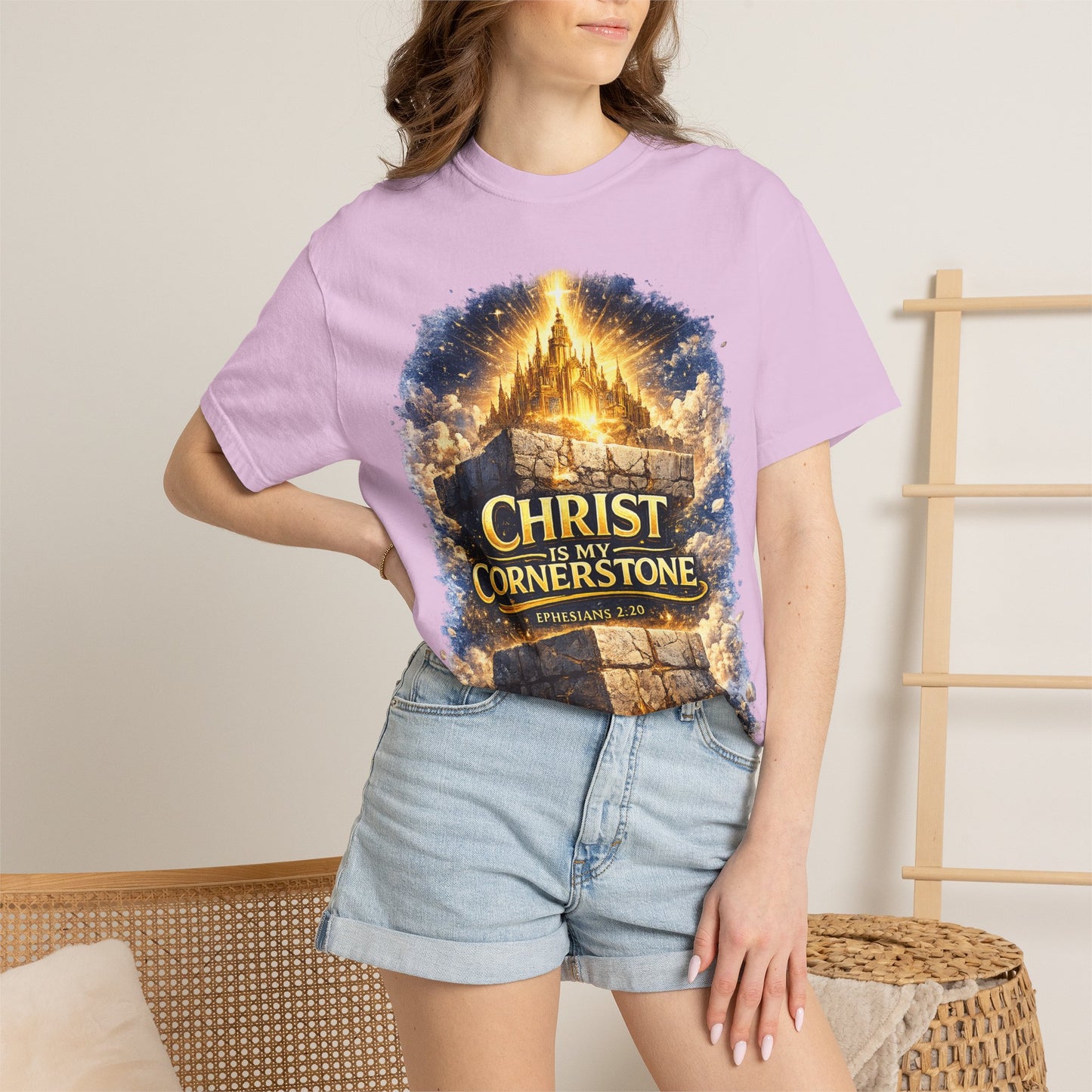 Christian "Christ Is My Cornerstone" T-Shirt — Faith-Based Gospel Tee