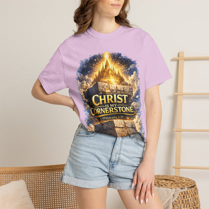 Christian "Christ Is My Cornerstone" T-Shirt — Faith-Based Gospel Tee
