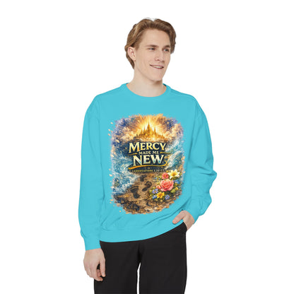 Mercy Made Me New Sweatshirt — Christian Inspirational Crewneck