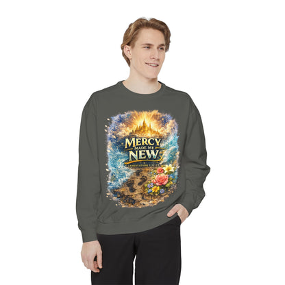 Mercy Made Me New Sweatshirt — Christian Inspirational Crewneck