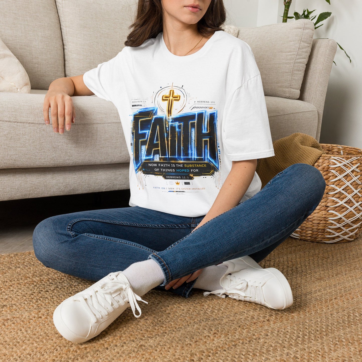 Faith Cross T‑Shirt — Bold Christian Graphic Tee