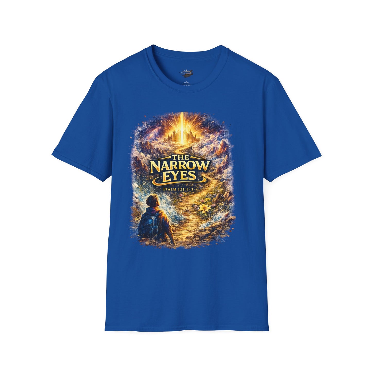 The Narrow Eyes Fantasy T-Shirt — Epic Castle & Mystical Path Graphic Tee