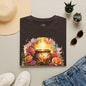 T-Shirt — "Redeemed & Restored" Glowing Cauldron Floral Graphic