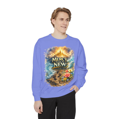 Mercy Made Me New Sweatshirt — Christian Inspirational Crewneck