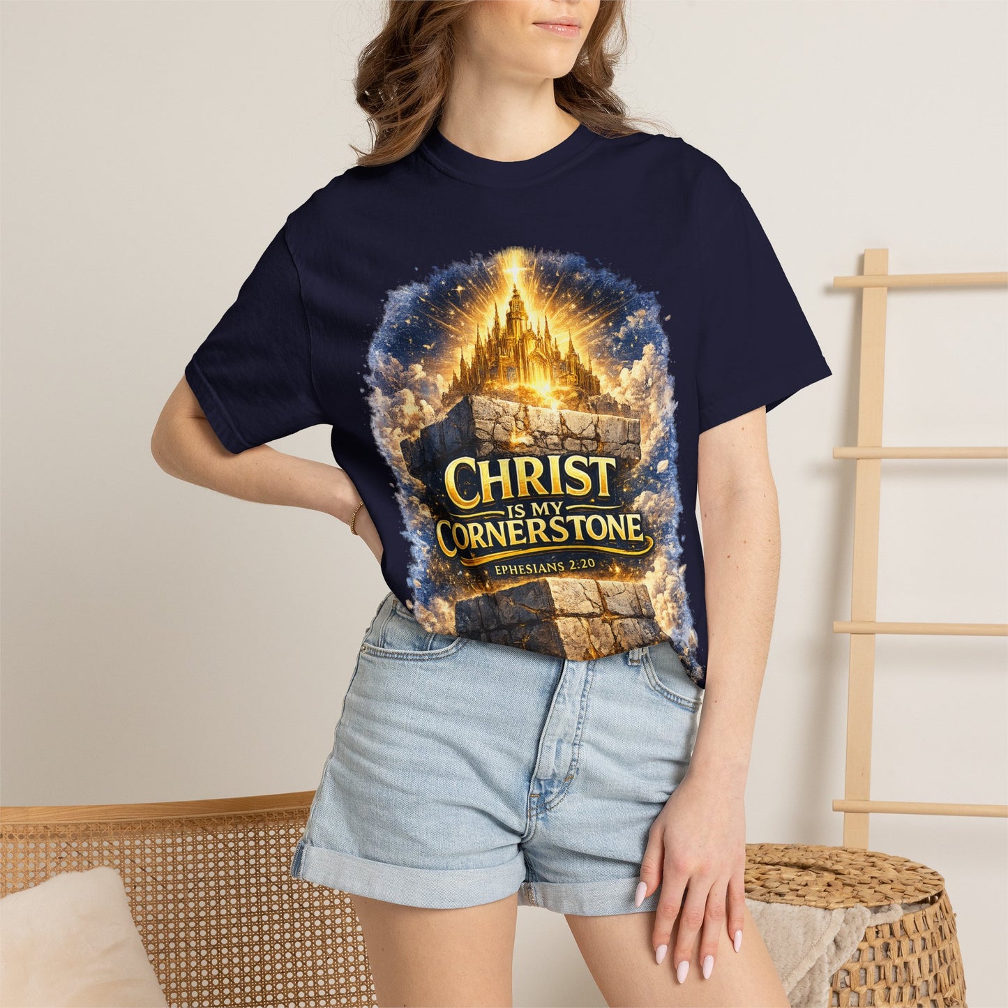 Christian "Christ Is My Cornerstone" T-Shirt — Faith-Based Gospel Tee