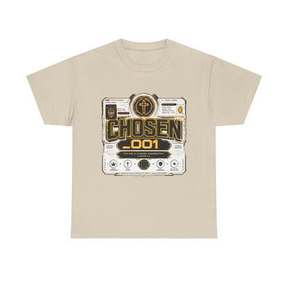 Chosen .001 Graphic Tee — Faith-Inspired Vintage Tech Design