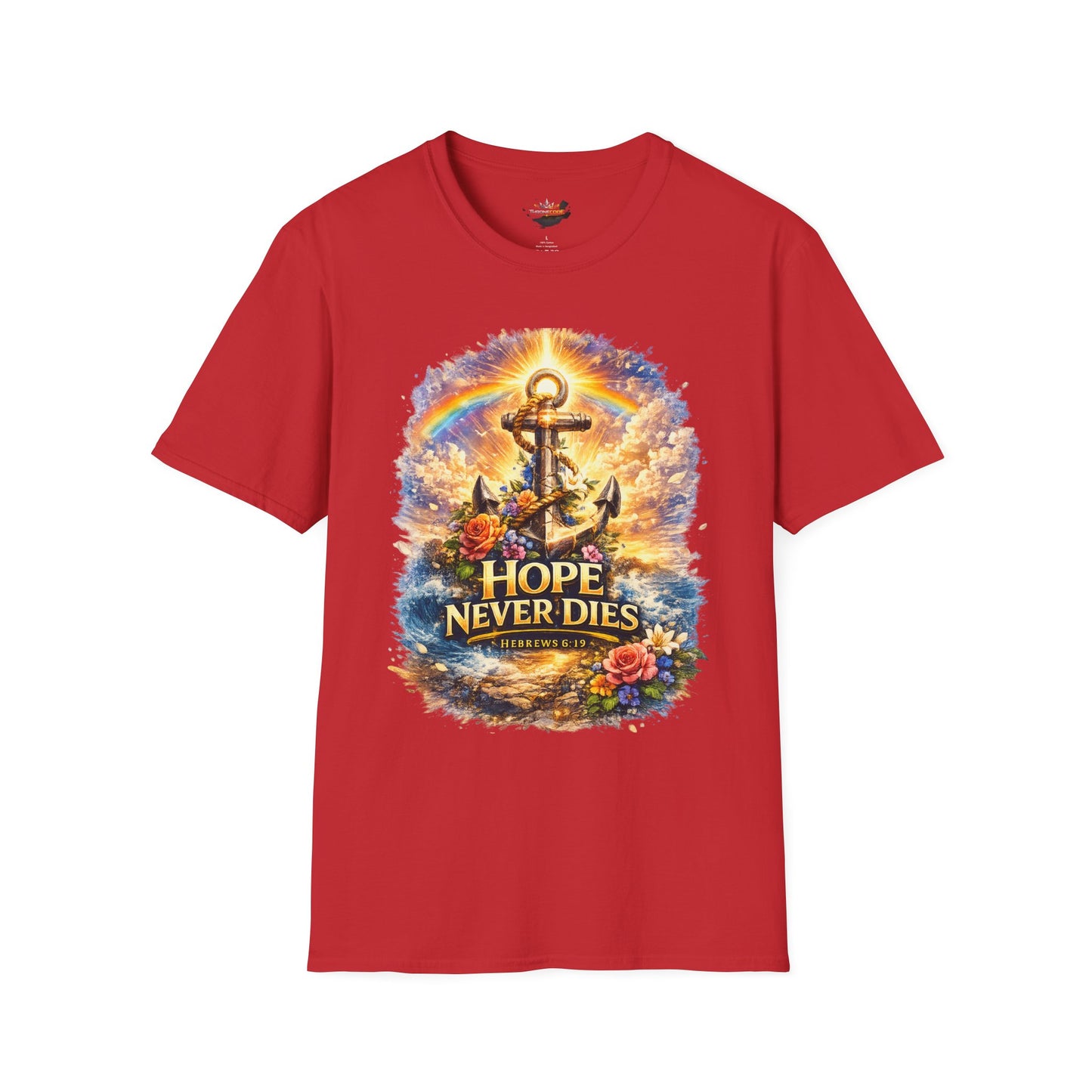 Anchor of Hope T-Shirt — "Hope Never Dies" Spiritual Nautical Tee
