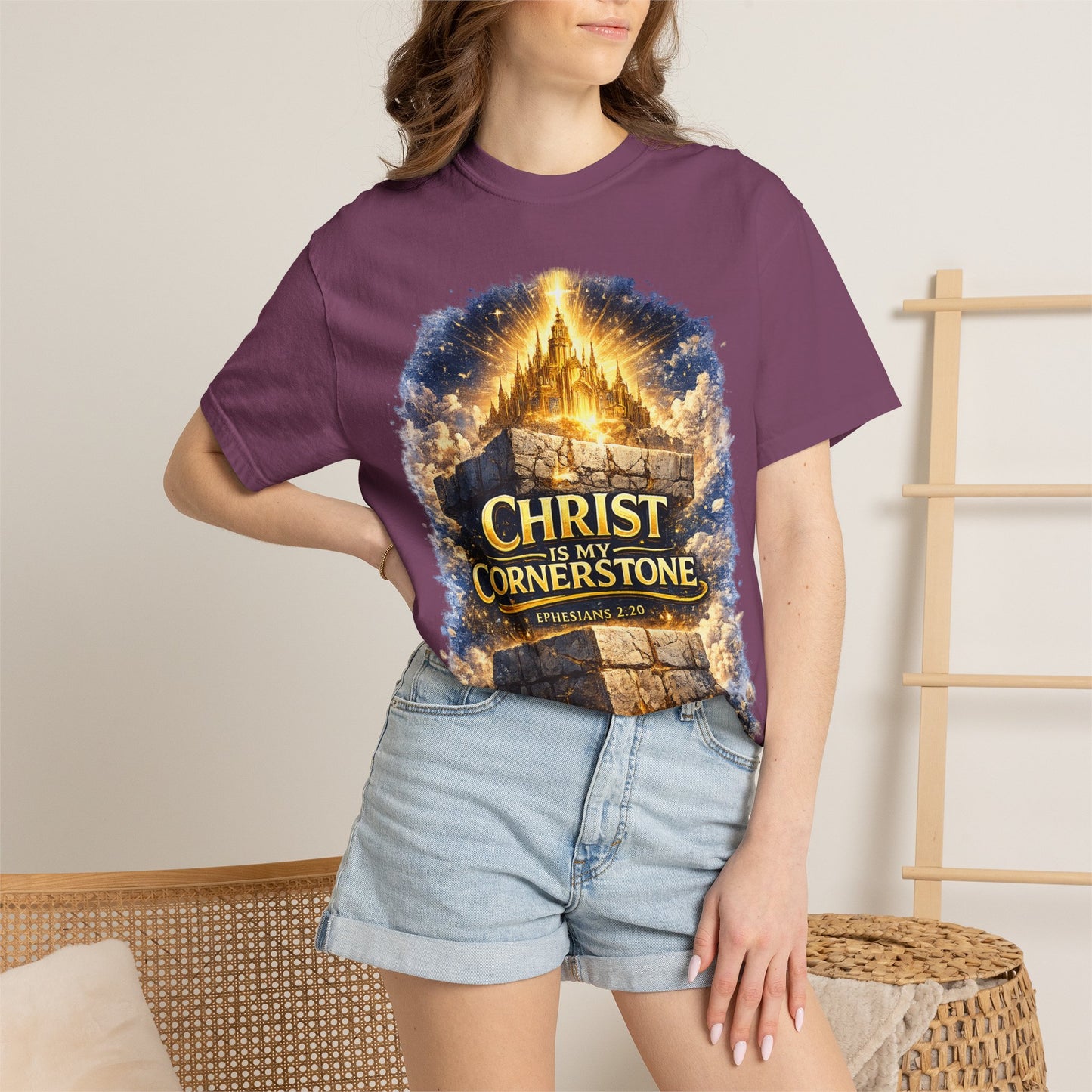 Christian "Christ Is My Cornerstone" T-Shirt — Faith-Based Gospel Tee