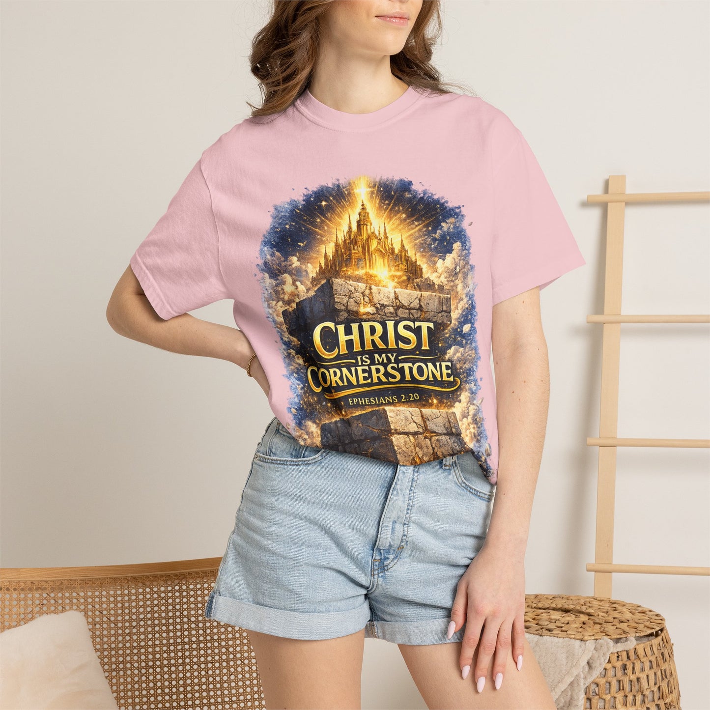 Christian "Christ Is My Cornerstone" T-Shirt — Faith-Based Gospel Tee