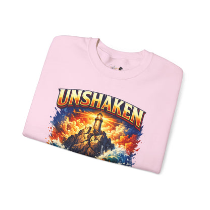 Unshaken Lighthouse Crewneck Sweatshirt — Inspirational Nautical Graphic