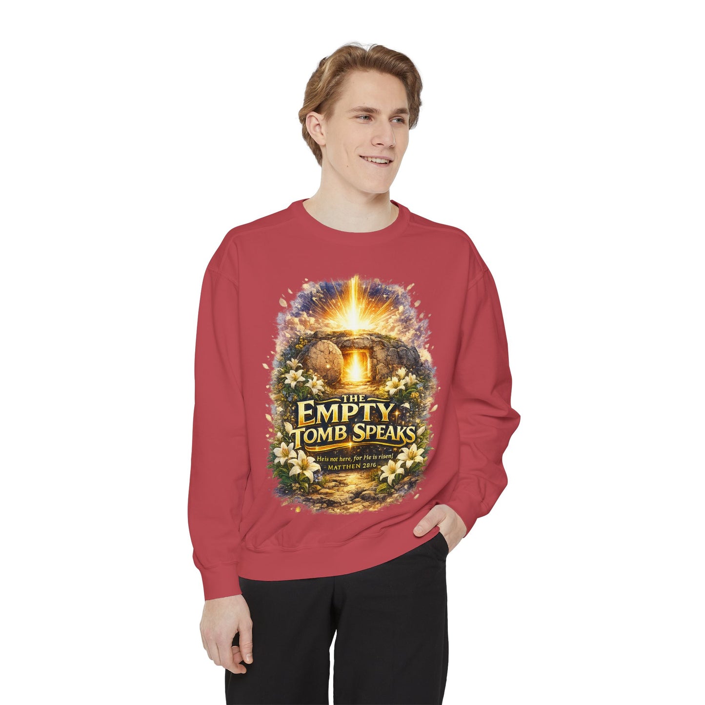 Empty Tomb Speaks Sweatshirt — Christian Easter Religious Crewneck