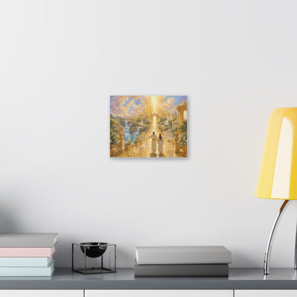The City of Heaven Oil Painting | Biblical New Jerusalem Wall Art | Christian Canvas Print | Revelation 21 Inspired Artwork