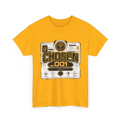 Chosen .001 Graphic Tee — Faith-Inspired Vintage Tech Design