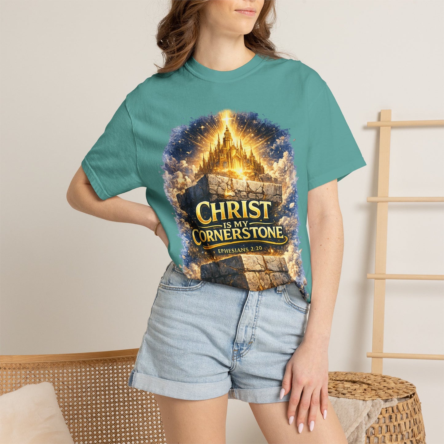 Christian "Christ Is My Cornerstone" T-Shirt — Faith-Based Gospel Tee