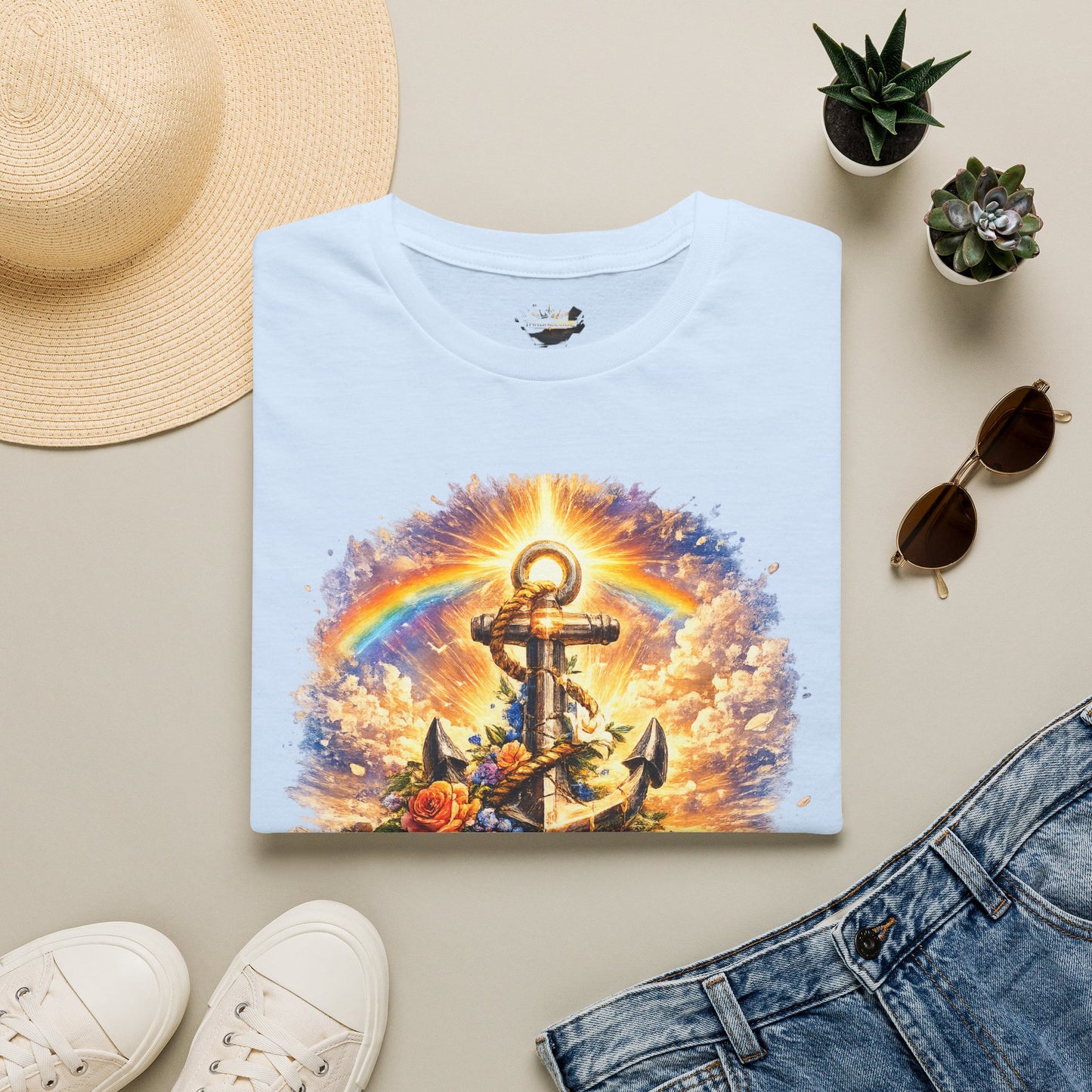 Anchor of Hope T-Shirt — "Hope Never Dies" Spiritual Nautical Tee