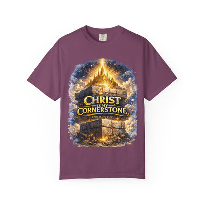 Christian "Christ Is My Cornerstone" T-Shirt — Faith-Based Gospel Tee
