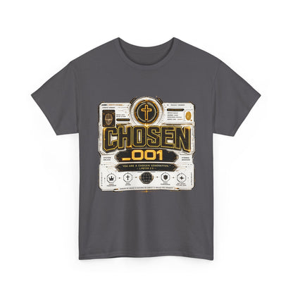 Chosen .001 Graphic Tee — Faith-Inspired Vintage Tech Design