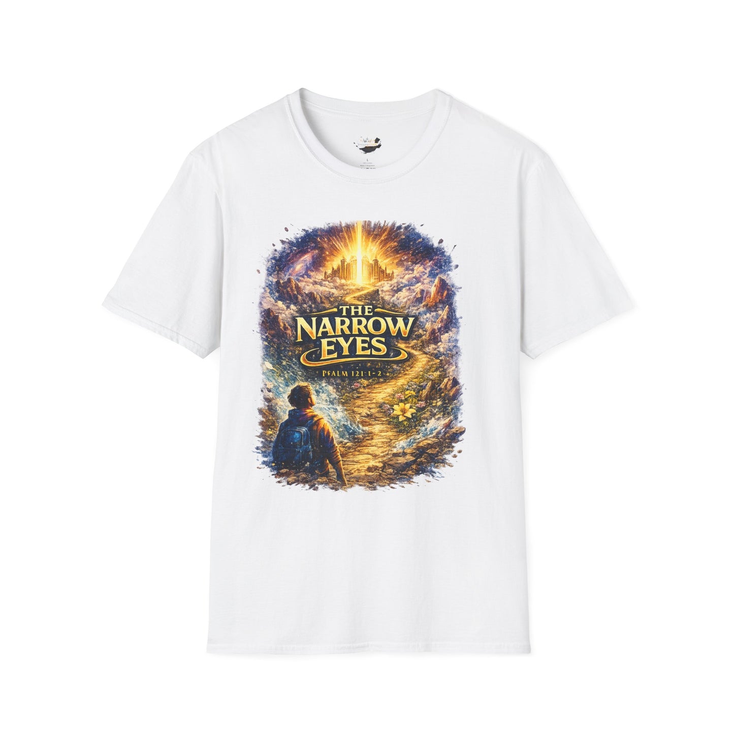 The Narrow Eyes Fantasy T-Shirt — Epic Castle & Mystical Path Graphic Tee