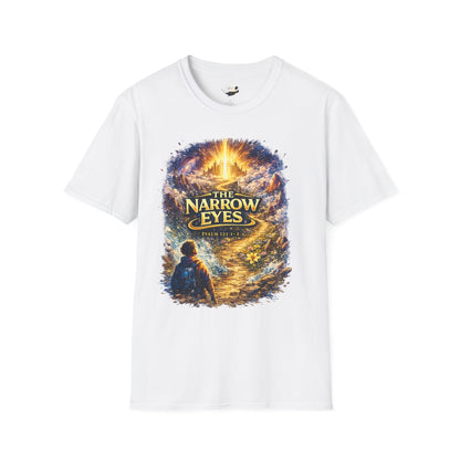 The Narrow Eyes Fantasy T-Shirt — Epic Castle & Mystical Path Graphic Tee