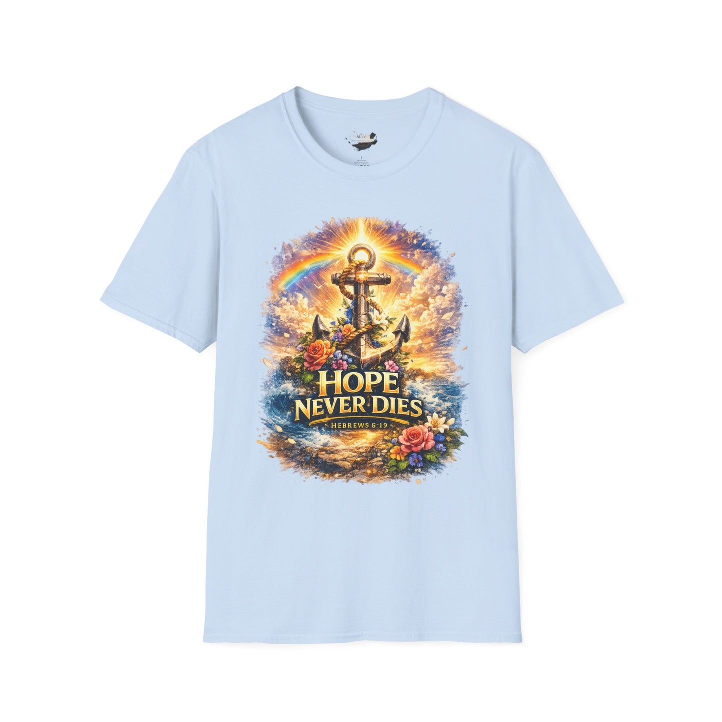 Anchor of Hope T-Shirt — "Hope Never Dies" Spiritual Nautical Tee