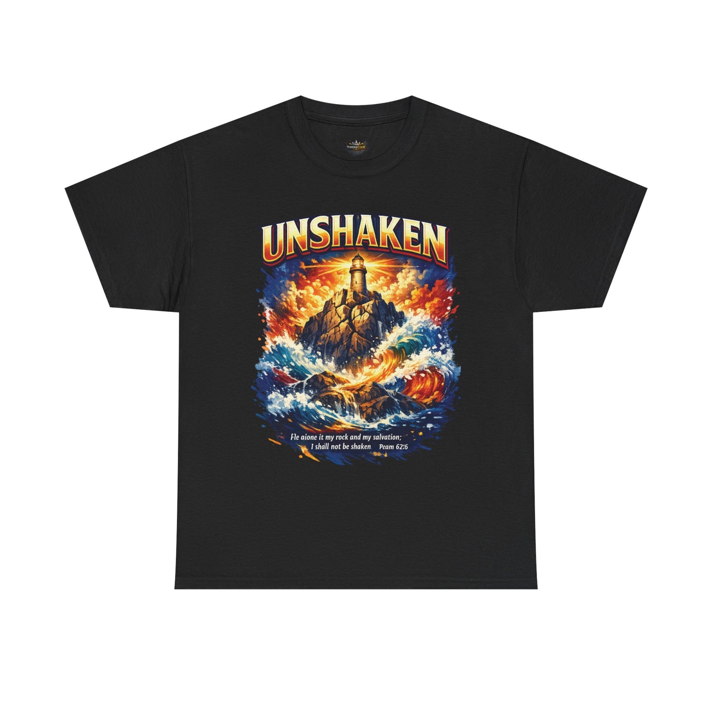 Unshaken Lighthouse Tee — Faith-Inspired Resilient Graphic T-Shirt