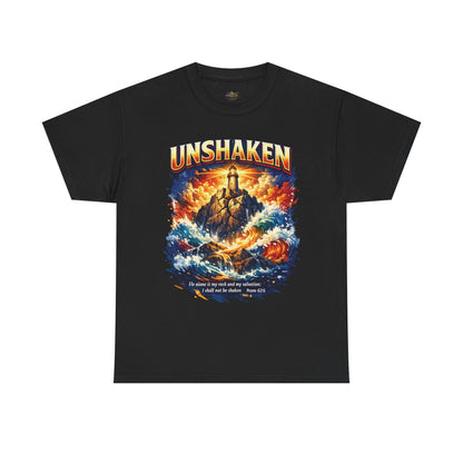 Unshaken Lighthouse Tee — Faith-Inspired Resilient Graphic T-Shirt