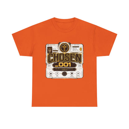 Chosen .001 Graphic Tee — Faith-Inspired Vintage Tech Design