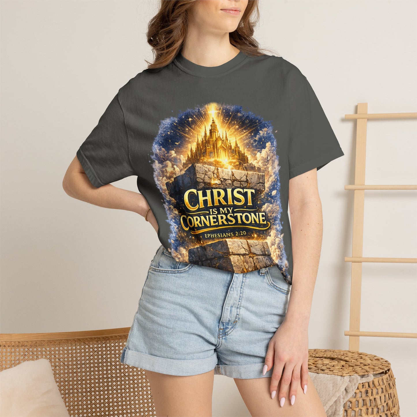 Christian "Christ Is My Cornerstone" T-Shirt — Faith-Based Gospel Tee