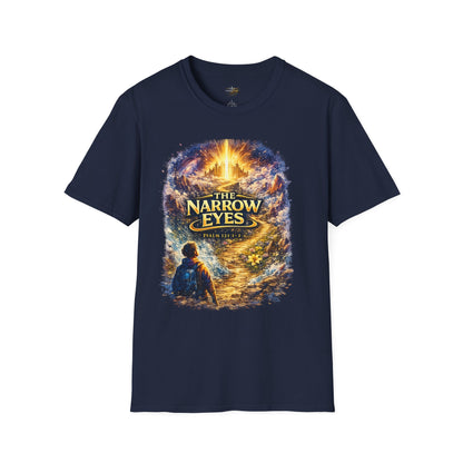 The Narrow Eyes Fantasy T-Shirt — Epic Castle & Mystical Path Graphic Tee