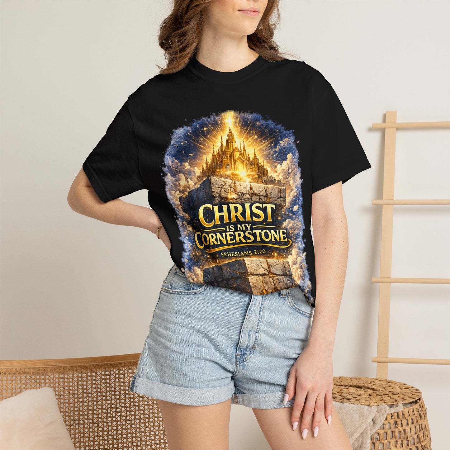 Christian "Christ Is My Cornerstone" T-Shirt — Faith-Based Gospel Tee