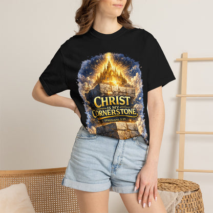 Christian "Christ Is My Cornerstone" T-Shirt — Faith-Based Gospel Tee