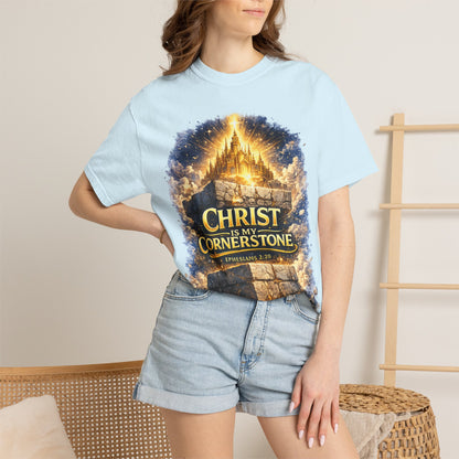 Christian "Christ Is My Cornerstone" T-Shirt — Faith-Based Gospel Tee