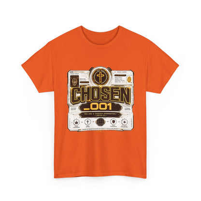 Chosen .001 Graphic Tee — Faith-Inspired Vintage Tech Design