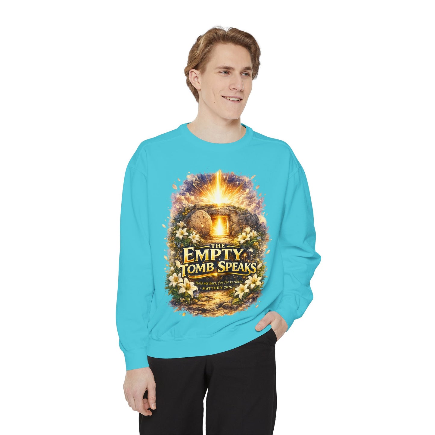 Empty Tomb Speaks Sweatshirt — Christian Easter Religious Crewneck