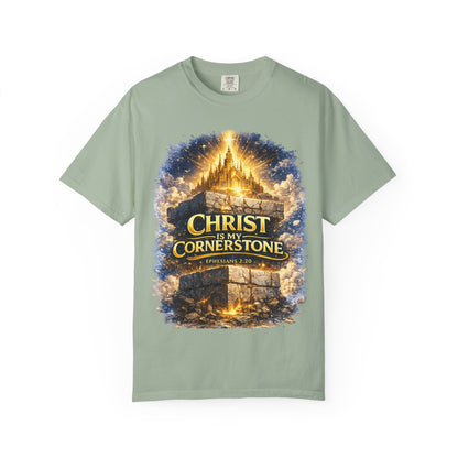 Christian "Christ Is My Cornerstone" T-Shirt — Faith-Based Gospel Tee