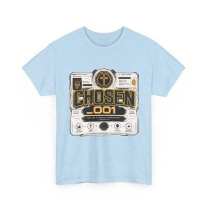 Chosen .001 Graphic Tee — Faith-Inspired Vintage Tech Design