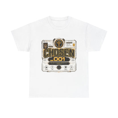 Chosen .001 Graphic Tee — Faith-Inspired Vintage Tech Design