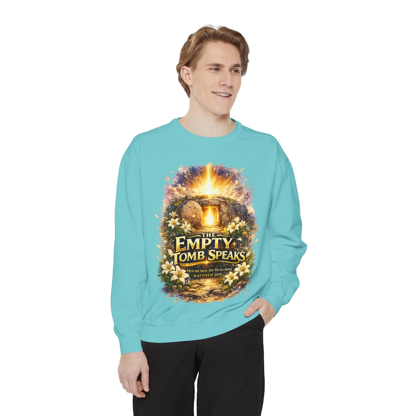 Empty Tomb Speaks Sweatshirt — Christian Easter Religious Crewneck