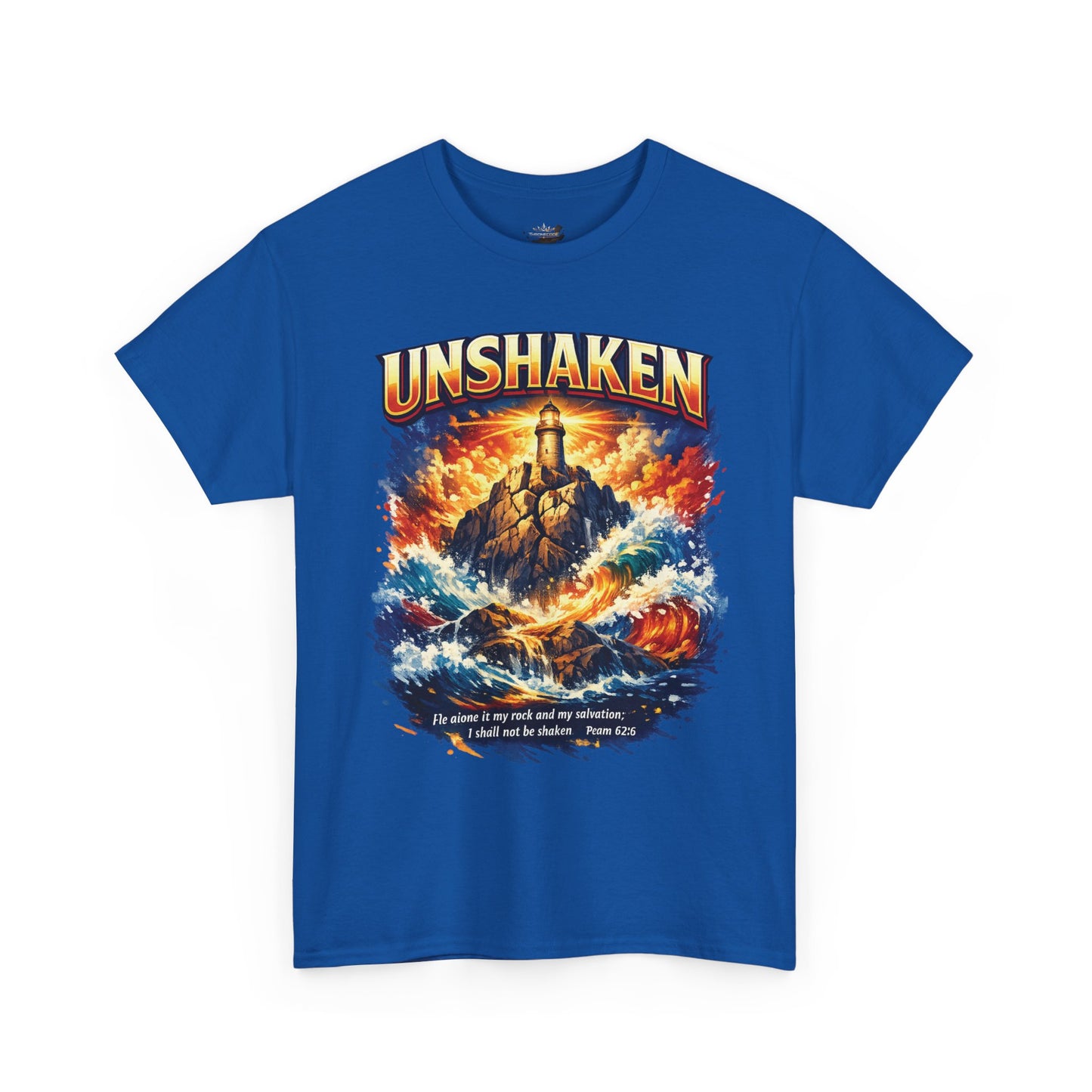 Unshaken Lighthouse Tee — Faith-Inspired Resilient Graphic T-Shirt