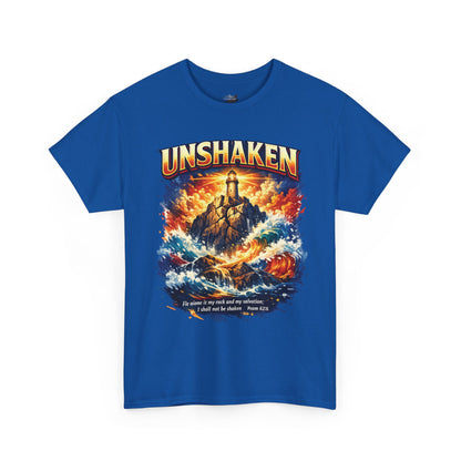 Unshaken Lighthouse Tee — Faith-Inspired Resilient Graphic T-Shirt
